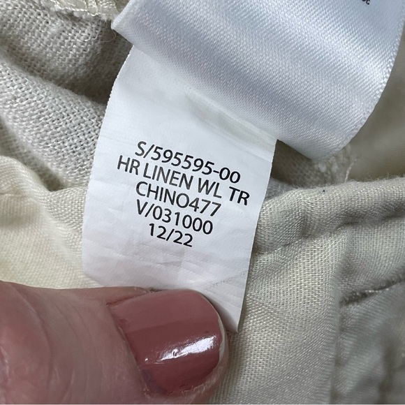 GAP Linen Pleated Wide Leg Pants cream Womens size 4 - Picture 9 of 10